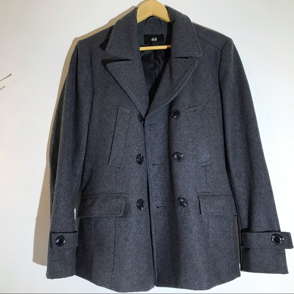 Men’s H&M wool p coat jacket